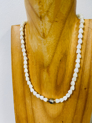 All Pikake with Tahitian Pearl necklace