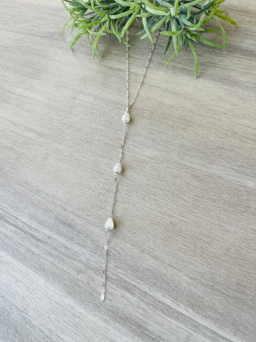 Sterling Silver Pikake Y-necklace