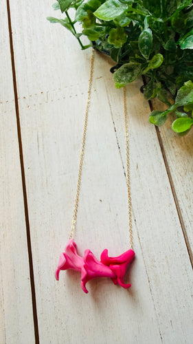 Plumeria Pink/Orange necklace