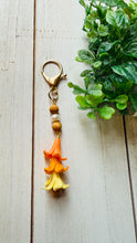 Plumeria Key Chain Pink/Orange