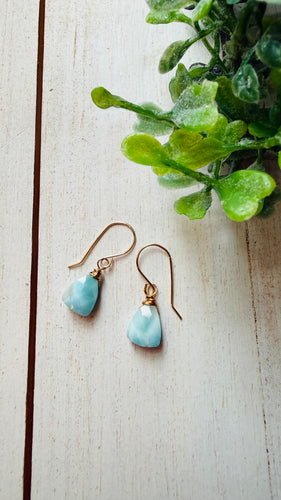 Larimar Triangle earrings