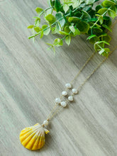 Sunrise Shell Long Pearl necklace