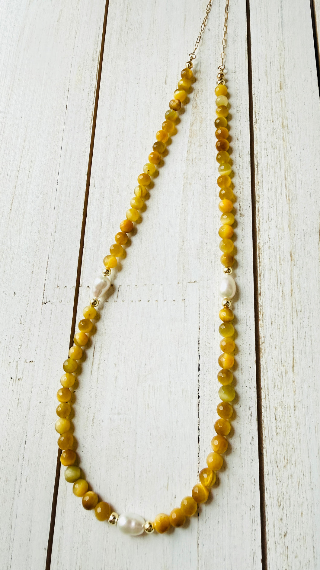 Golden Tiger-Eye long necklace