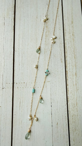 Limited Aquamarine summer necklace