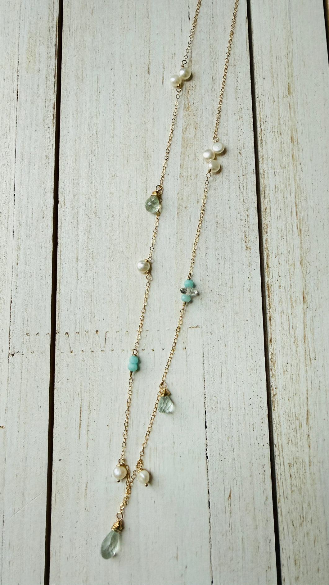 Limited Aquamarine summer necklace