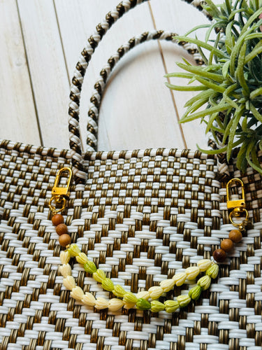 Pikake Flower W&G Bag Charm Lei