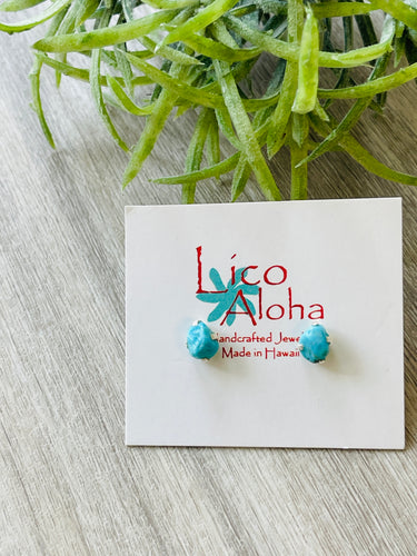 Sterling Silver Turquoise post earrings(Large)
