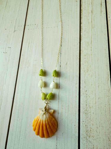 Pikake Sunrise Shell long necklace (only shipping to Japan)