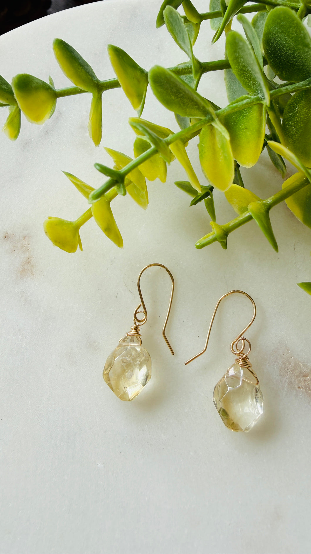 Citrin earrings