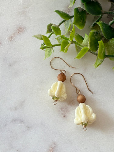 Single Crown Flower earrings