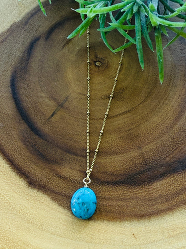 Long Sleeping Beauty Turquoise necklace