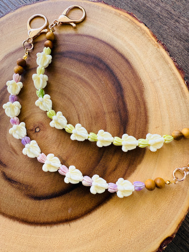 Crown & Pikake Flower Bag Charms