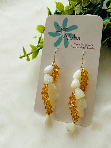 Pikake&Puakenikeni Lei earrings