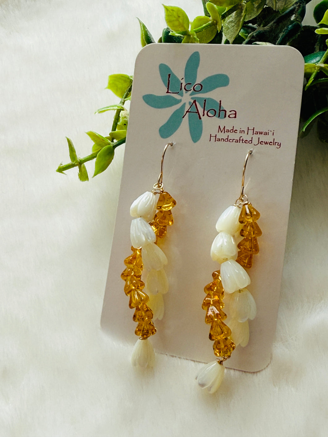 Pikake&Puakenikeni Lei earrings