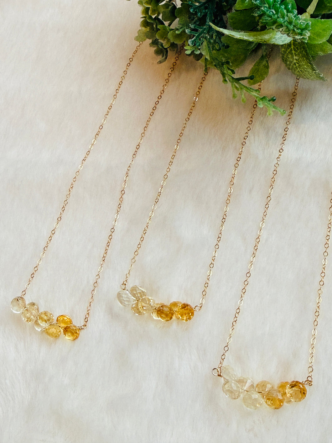 Citrin Grapes necklace