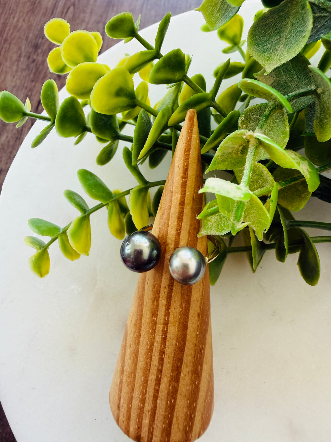 Double Pearl ring