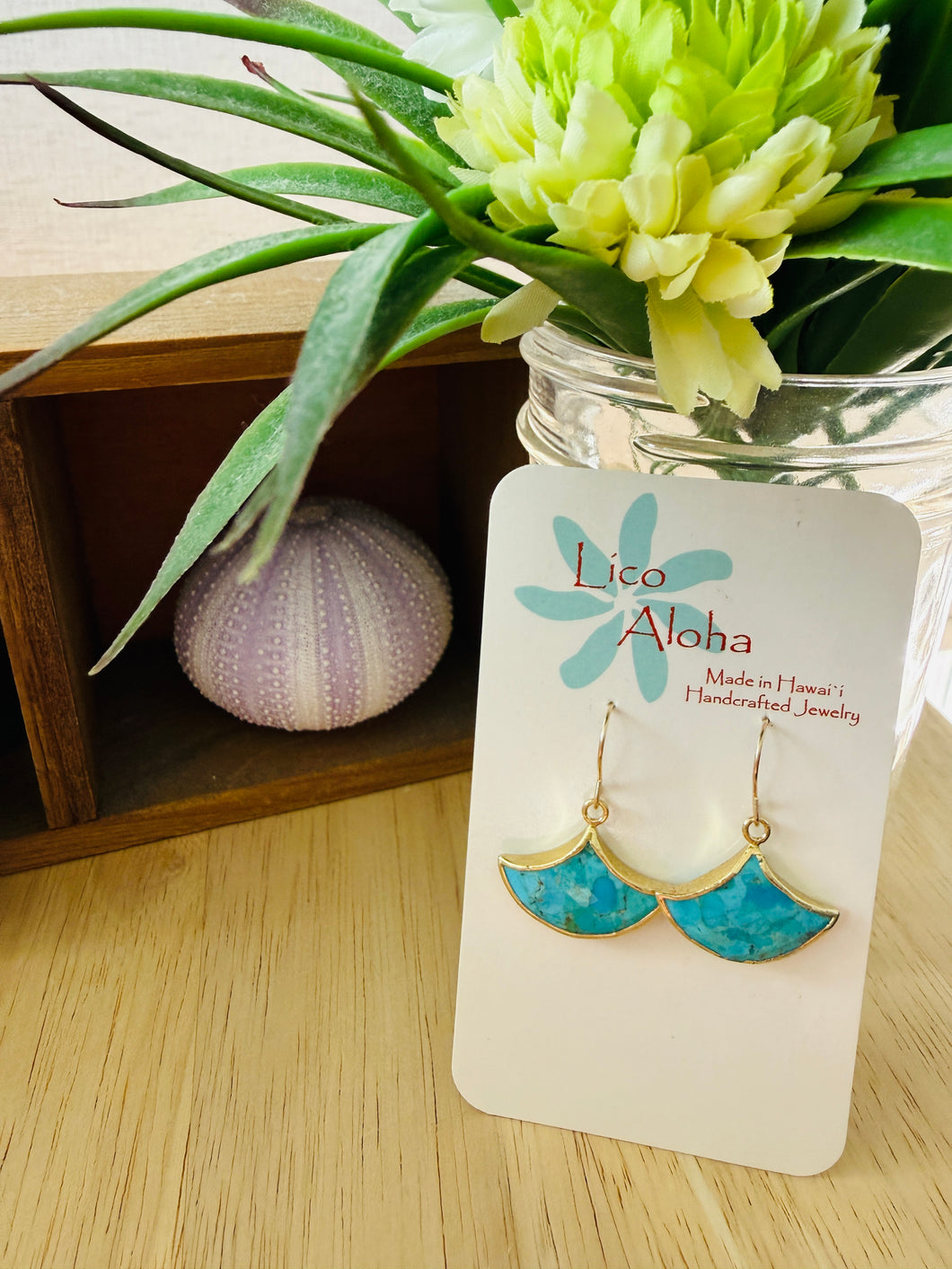 Turquoise stone earrings