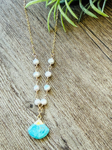 Fan Turquoise necklace