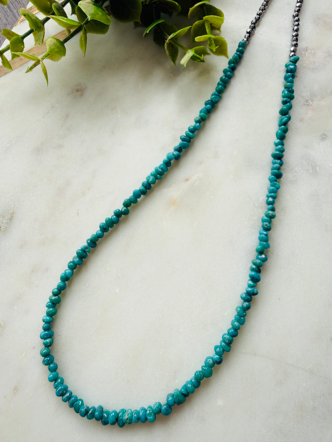 Kingman Turquoise shoet necklace