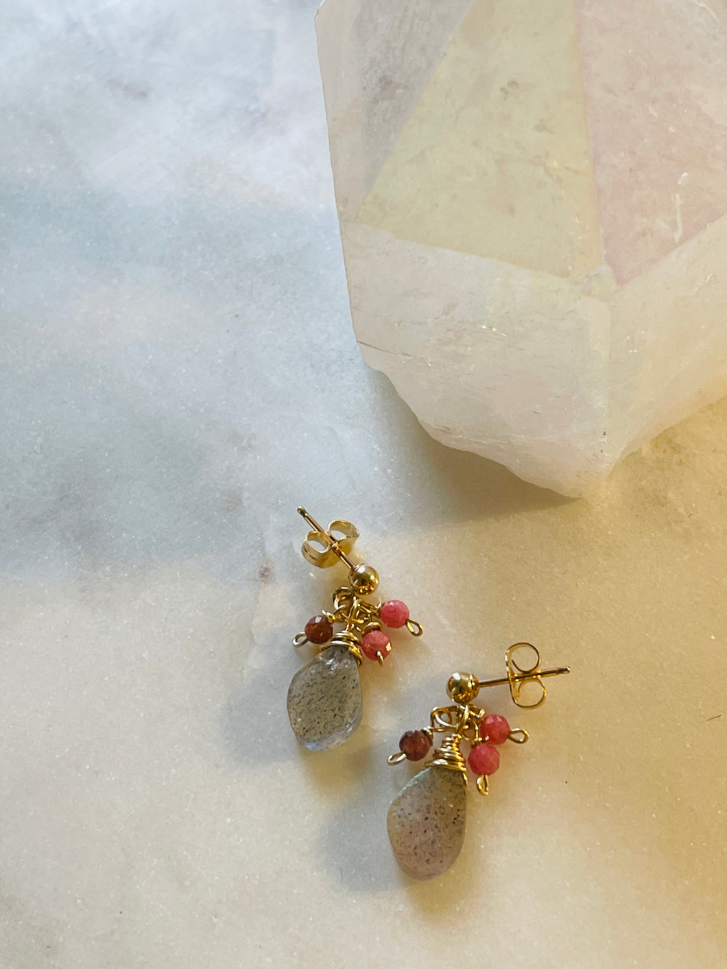 Spring Labradorite earrings