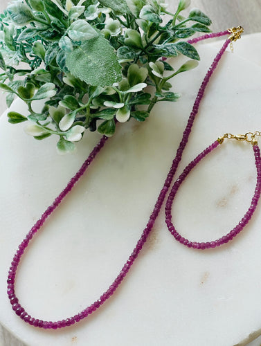 Red Sapphire necklace