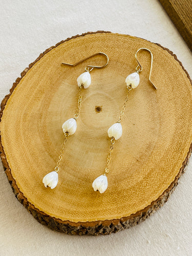 Pikake long earrings