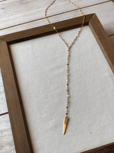 Triangle charm necklace